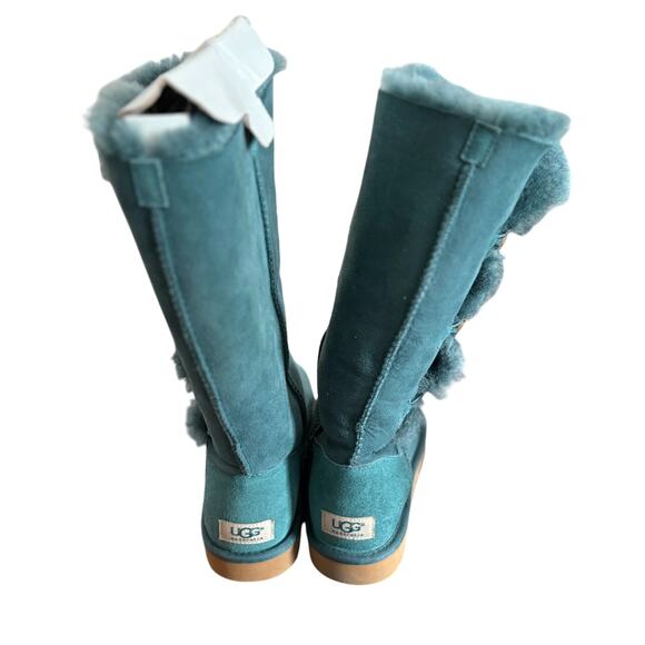 Women’s 9 UGG Australia‎ Teal/Green Bailey Button Triplet Boots Festival BNWOT - Picture 3 of 5